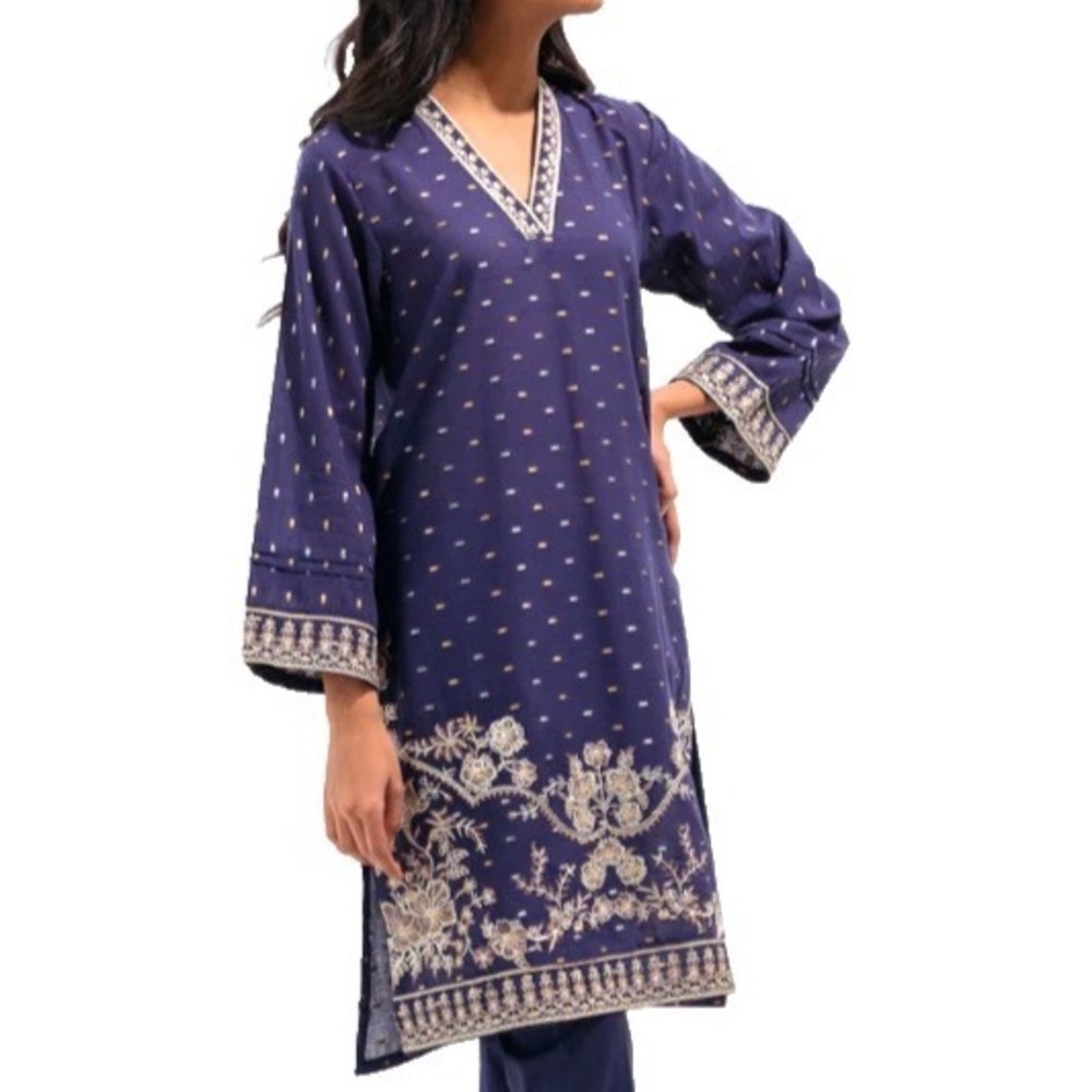 Beechtree Indian Sequin Tunic Dress Set Womens 14 12 L Pret Luxury Layered Navy
